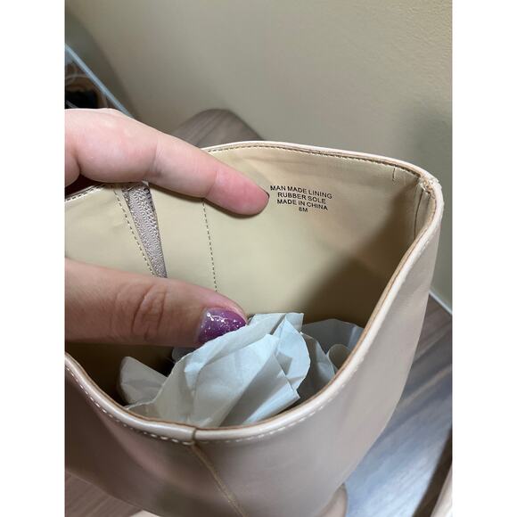 Ann Taylor Block Heel Square Toe Leather Boots NWOT - Picture 7 of 7